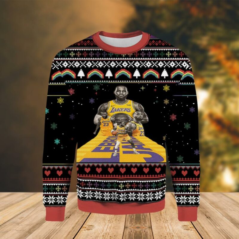 Lebron James Lakers Christmas Awesome Ugly Sweater - Narides