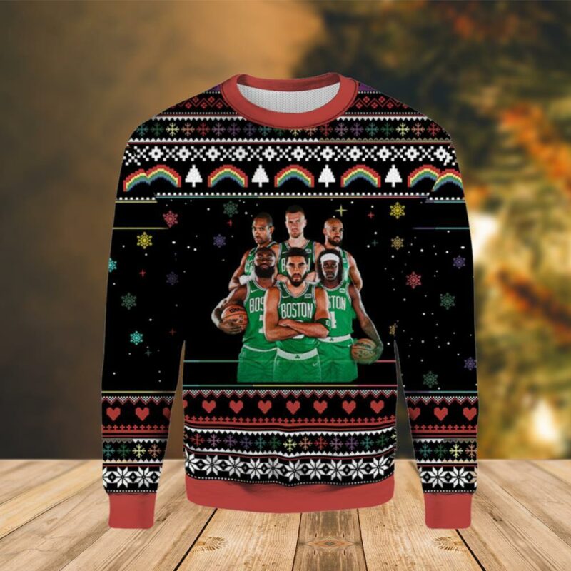 Lets Go Celtics Christmas Ugly Sweater - Narides