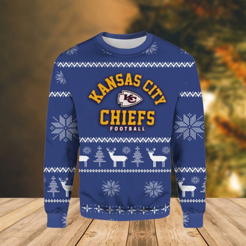 Logo Kansas City Chiefs Football Christmas Awesome Ugly Sweater - Narides