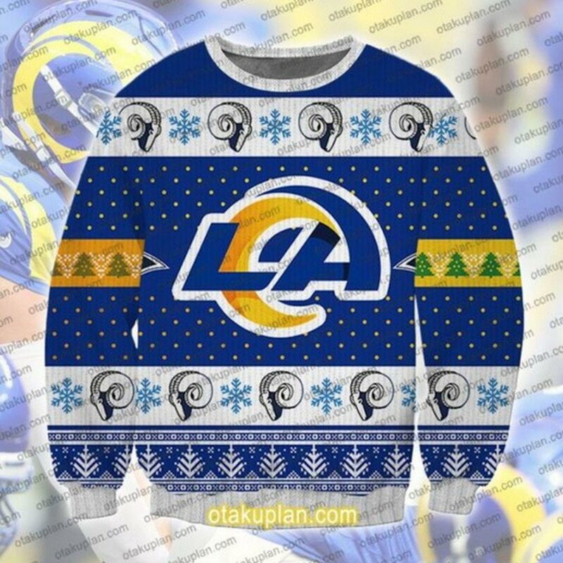 Los Angeles Rams American Nfl Football Team 3d Printed Christmas Awesome Ugly Sweater - Narides