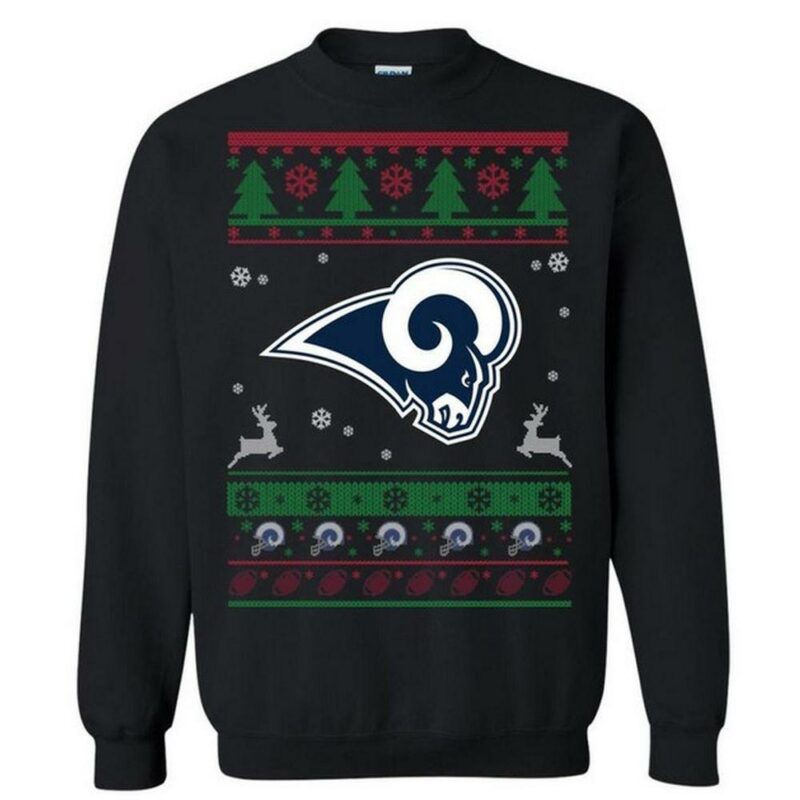 Los Angeles Rams Logo Nfl Football Christmas Limited Ugly Sweater - Narides