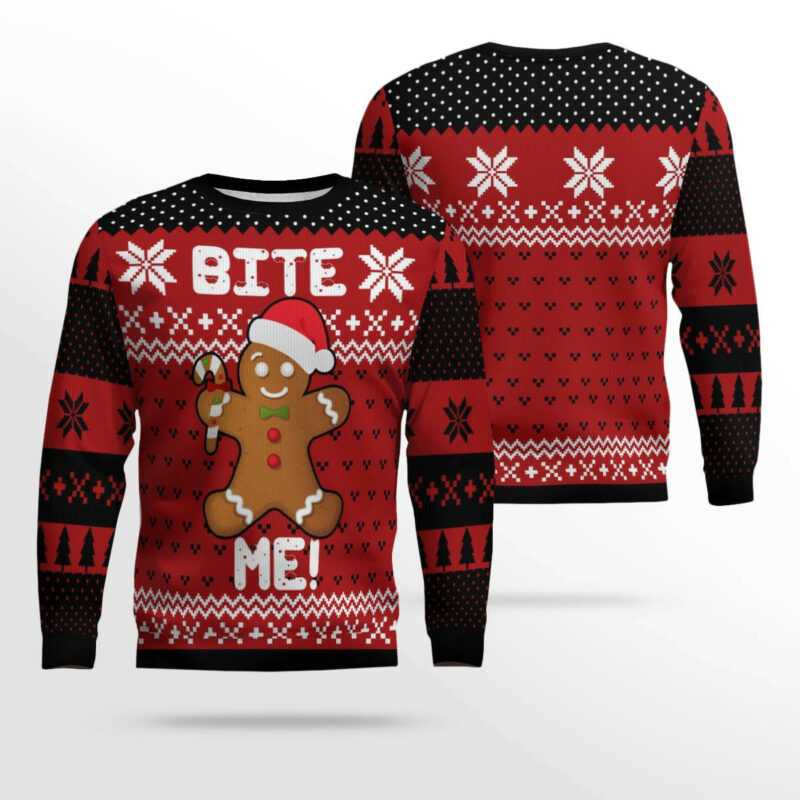 Christmas Bite Me Ugly Christmas Sweater