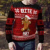 Christmas Bite Me Ugly Christmas Sweater