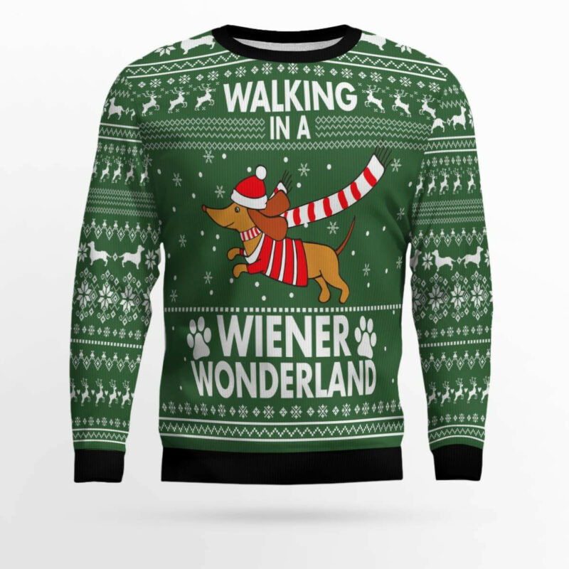 Dachshund Weiner Wonderland Ugly Christmas Sweater