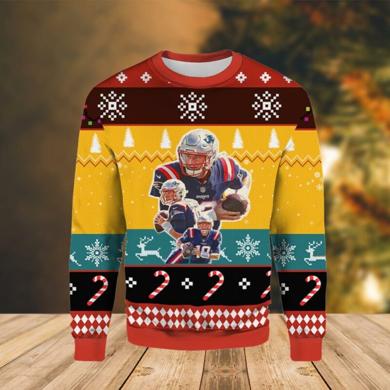 Mac Jones Roll Tide New England Patriots Ugly Sweater - Narides