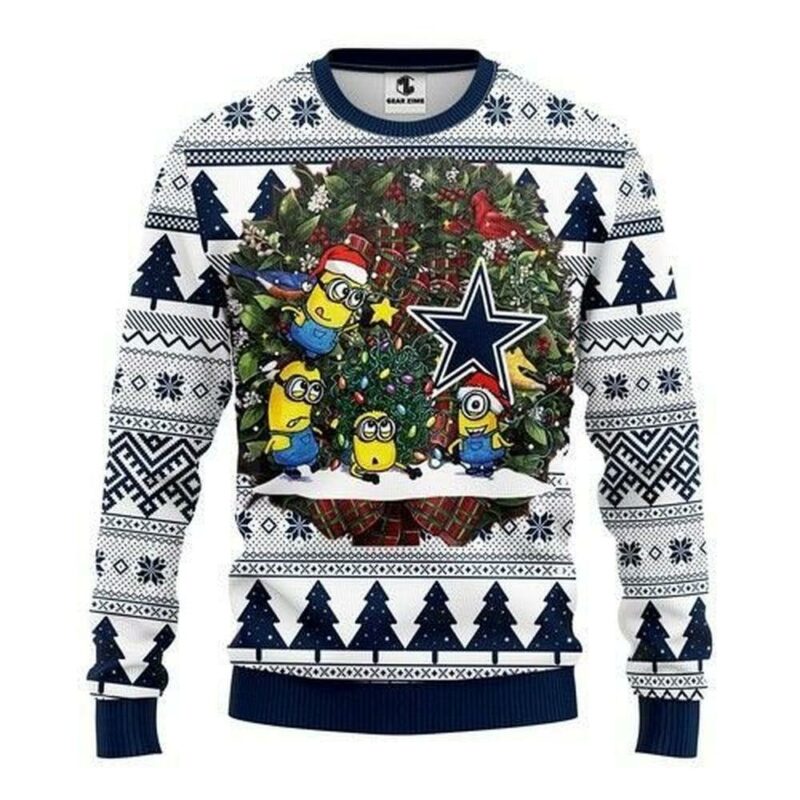 Minion Dallas Cowboys Christmas Limited Ugly Sweater - Narides