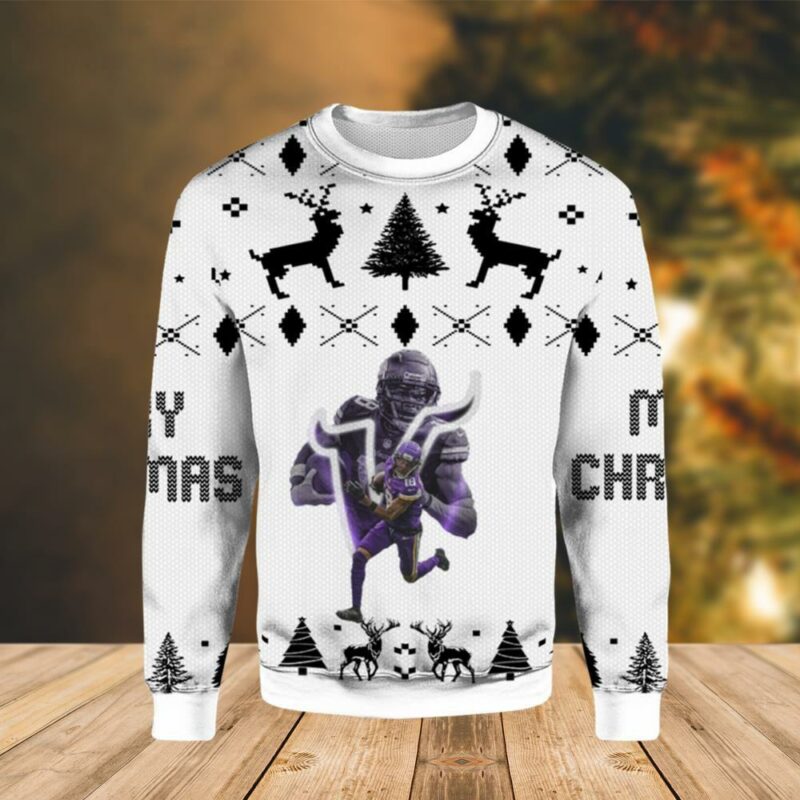 Minnesota Vikings Jefferson Christmas Awesome Ugly Sweater - Narides