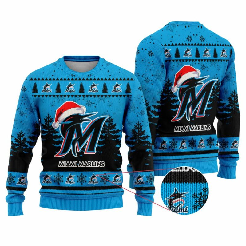 MLB Miami Marlins Special Christmas Ugly Sweater - Narides