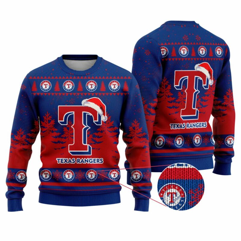 MLB Texas Rangers Special Christmas Ugly Sweater - Narides