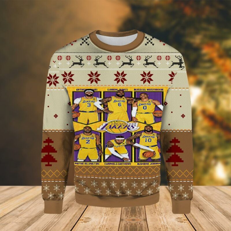 Nba Los Angeles Lakers Poster Team Awesome Ugly Sweater - Narides