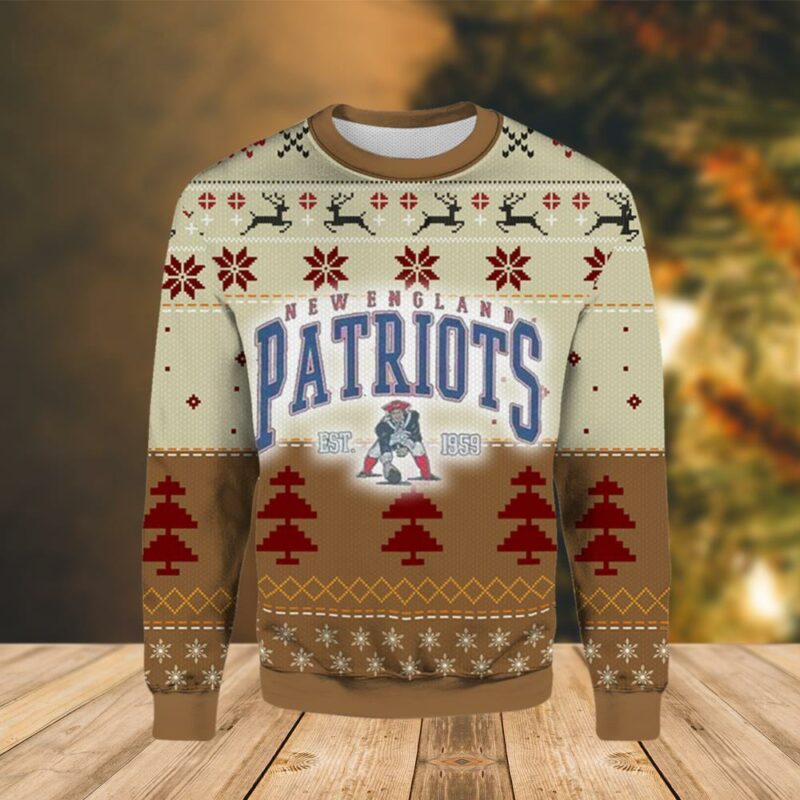 New England Patriots Est 1959 Christmas Ugly Sweater - Narides