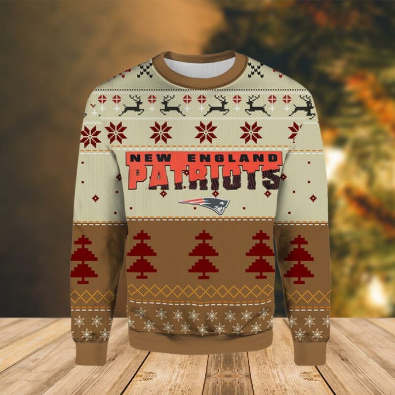 New England Patriots Red Christmas Limited Ugly Sweater - Narides