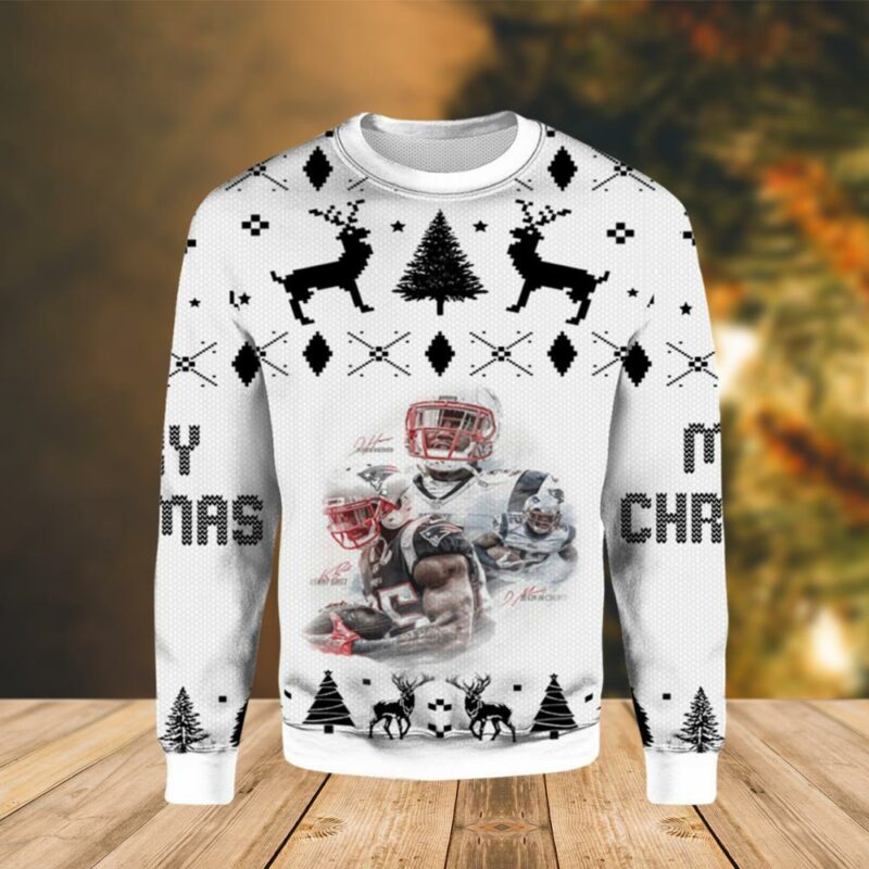 New England Patriots Signatures 3 Days Ugly Sweater - Narides