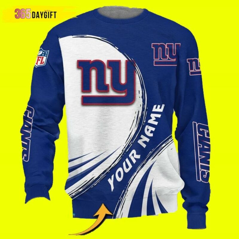 New York Giants Custom Name New York Giants Christmas Ugly Sweater - Narides