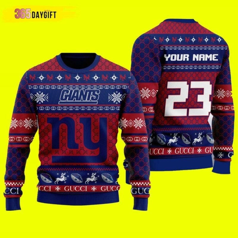 New York Giants Gucci New York Giants Christmas Ugly Sweater - Narides