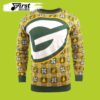 Nfl Big Logo Checker Green Bay Packers Christmas Awesome Ugly Sweater - Narides