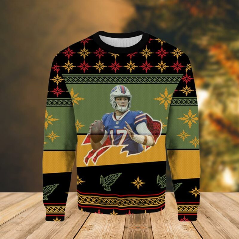 Nfl Josh Allen Buffalo Bills Christmas Limited Ugly Sweater - Narides