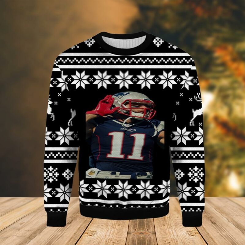 Nfl New England Patriots Julian Edelman Ugly Sweater - Narides