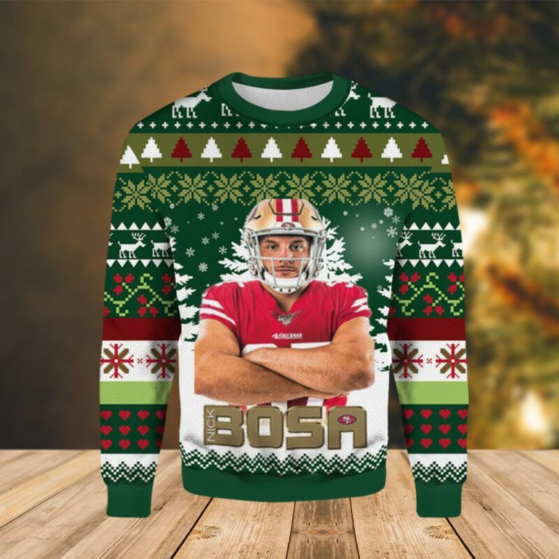 Nfl San Francisco 49ers Nick Bosa Awesome Ugly Sweater - Narides