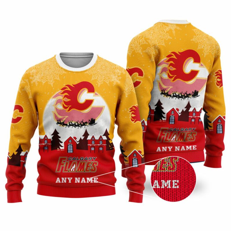 NHL Calgary Flames Special Christmas Ugly Sweater - Narides