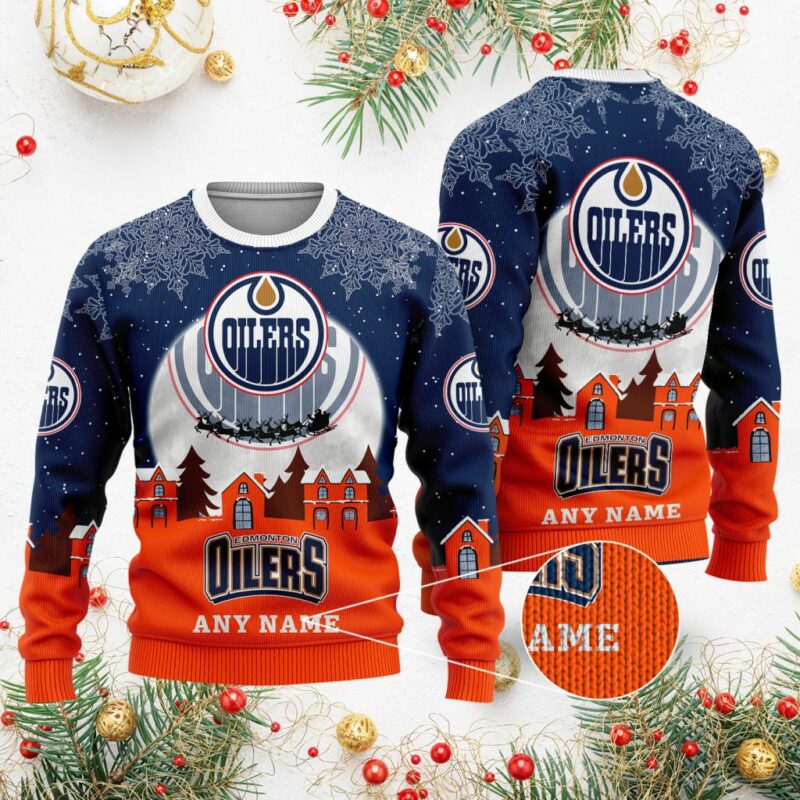 NHL Edmonton Oilers Special Christmas Ugly Sweater - Narides