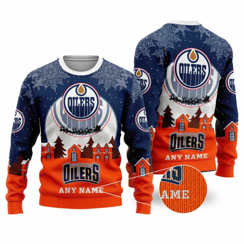 NHL Edmonton Oilers Special Christmas Ugly Sweater - Narides