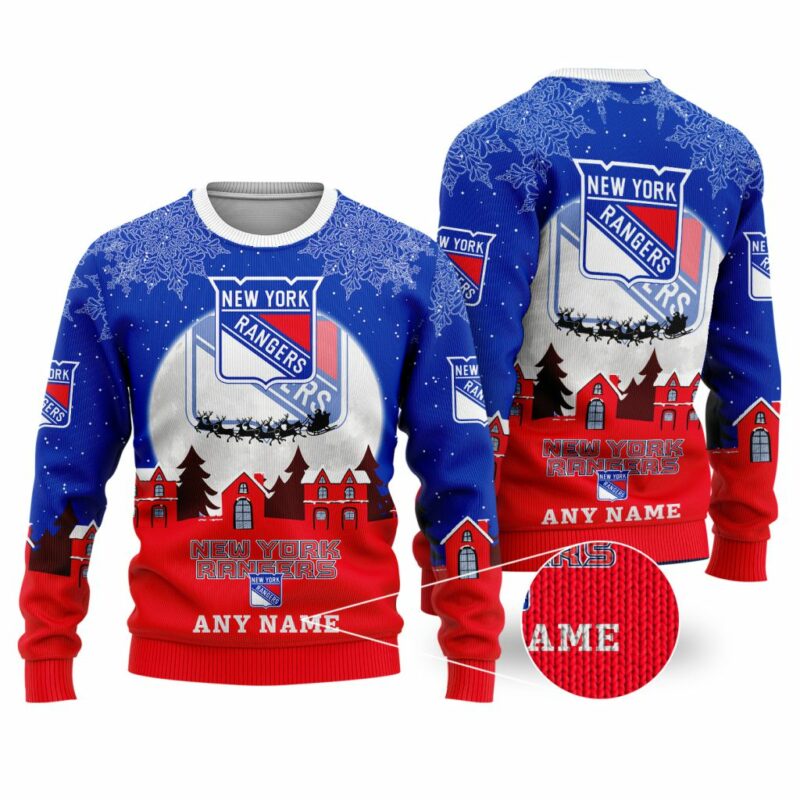 NHL New York Rangers Special Christmas Ugly Sweater - Narides