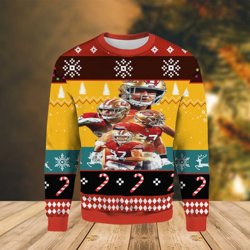 Nick Bosa 49ers American Football Christmas Limited Ugly Sweater - Narides