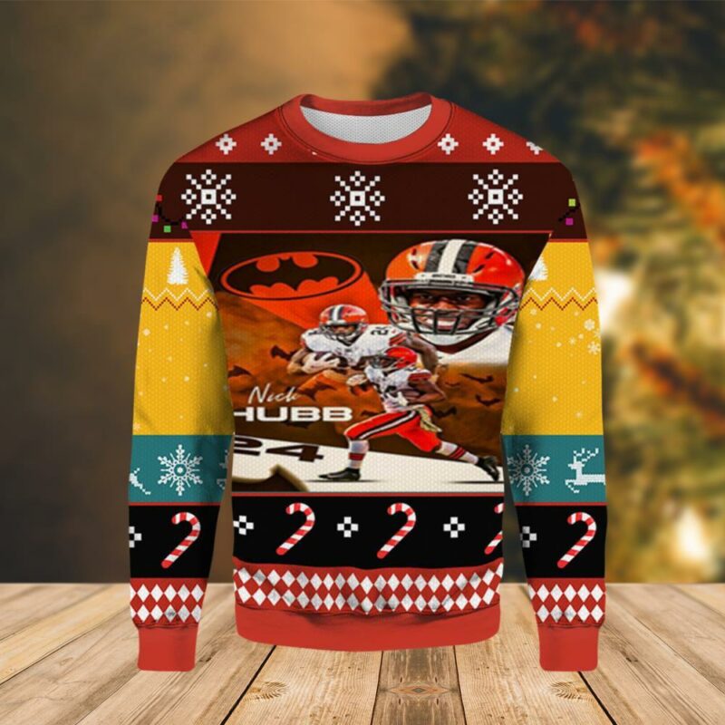 Nick Chubb Cleveland Browns Christmas Awesome Ugly Sweater - Narides