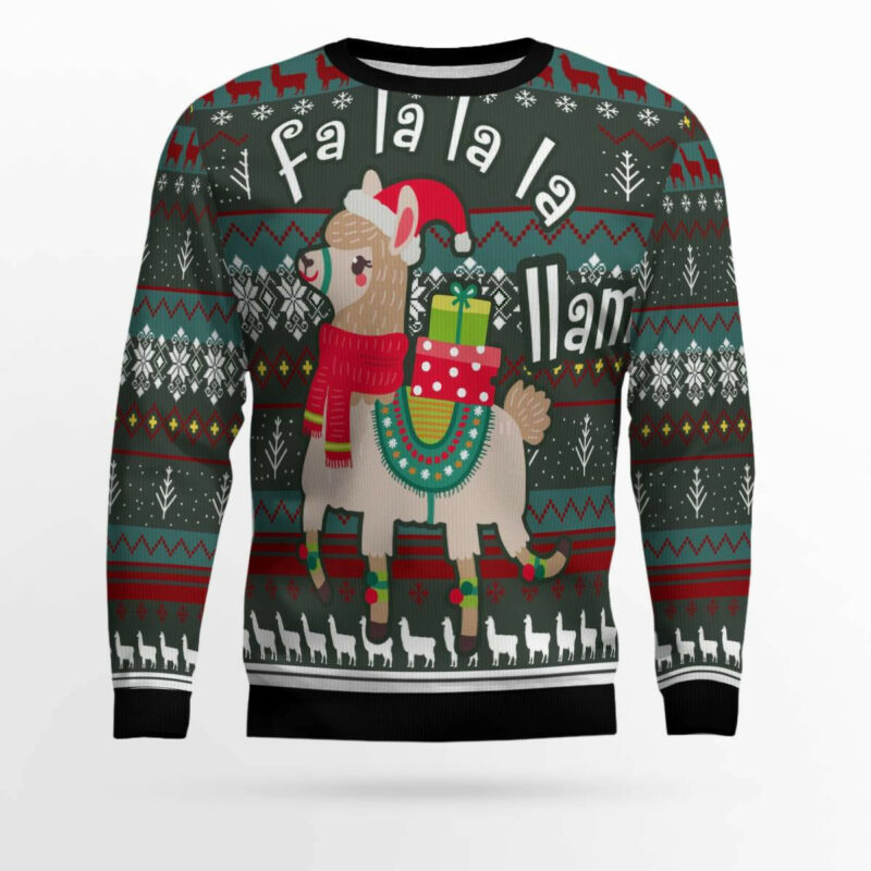 Fa-La-La-La-Llama Ugly Christmas Sweater