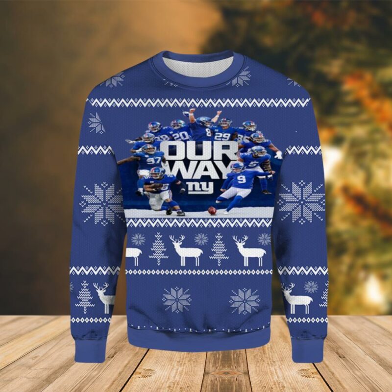 Our Way New York Giants Christmas Limited Ugly Sweater - Narides