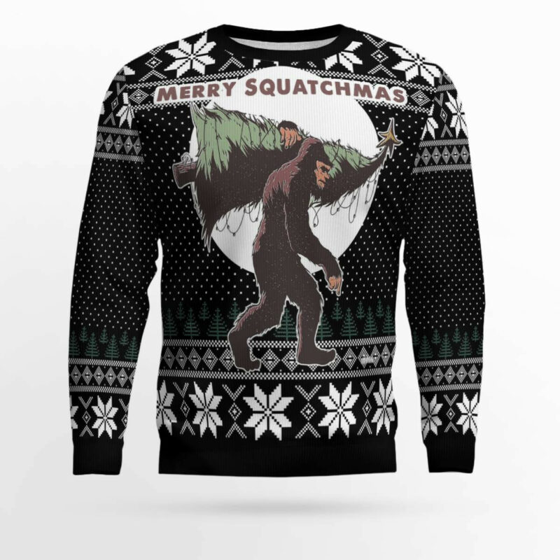 Bigfoot Squatchmas Ugly Christmas Sweater