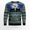 Black Cat Meowy Christmas Ugly Christmas Sweater