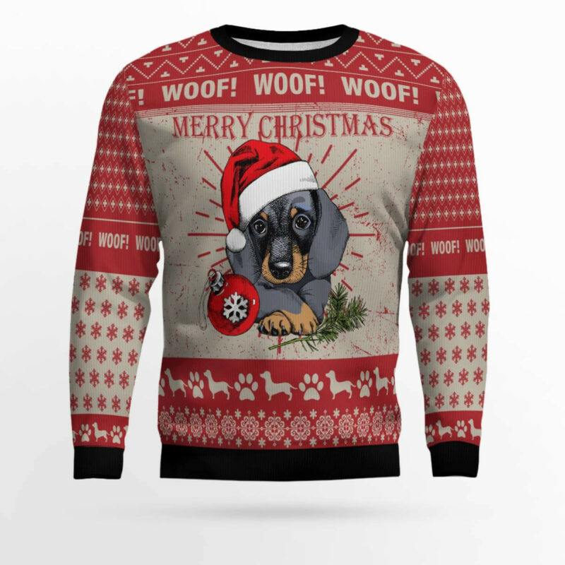 Christmas Dachshund Dog Ugly Christmas Sweater