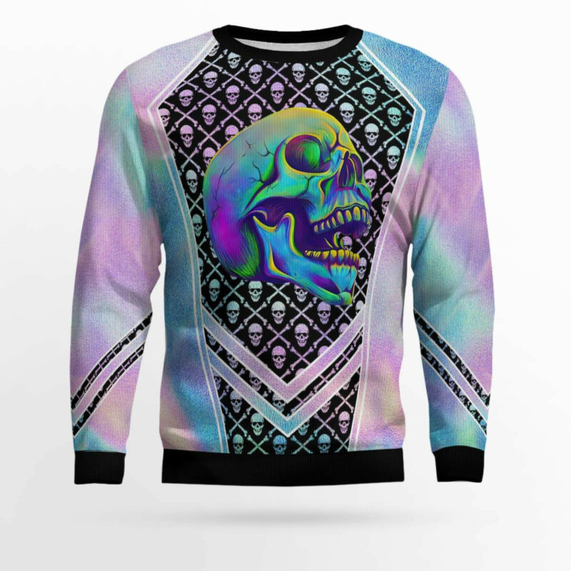 Skull Hologram Ugly Christmas Sweater