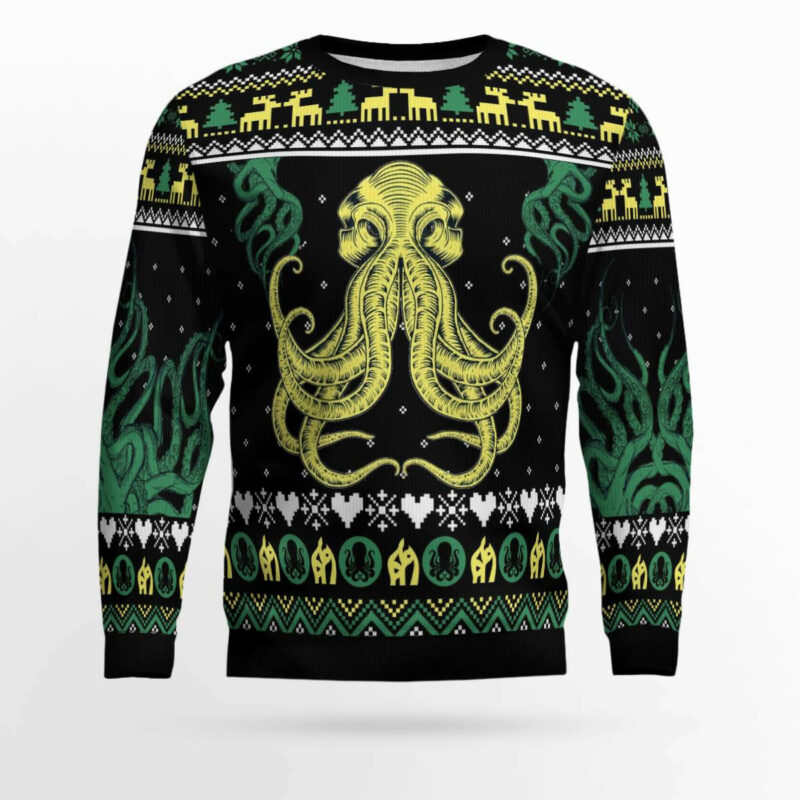 Octopus Cool Ugly Christmas Sweater