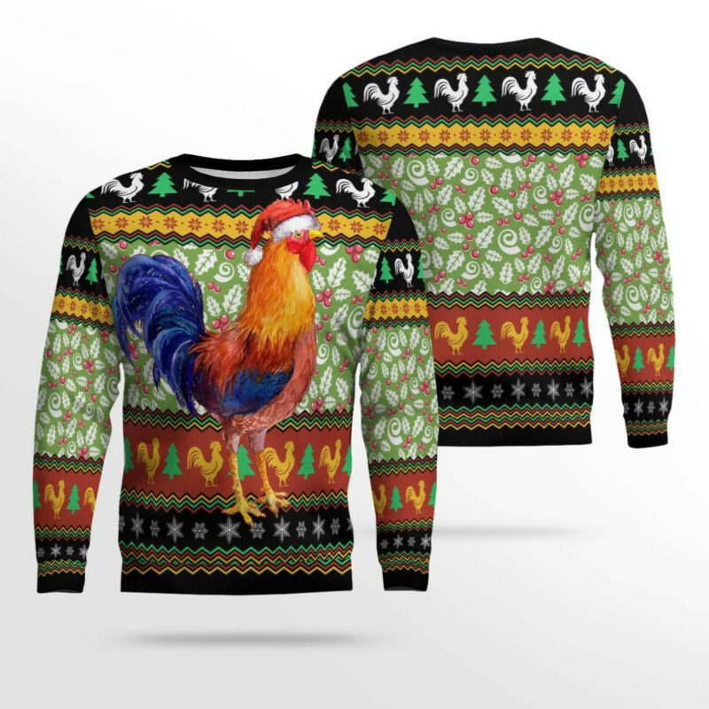 Chicken Cluck-ry Christmas Ugly Christmas Sweater