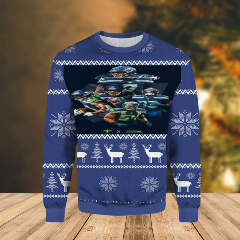 Seattle Seahawks Special Team Christmas Ugly Sweater - Narides