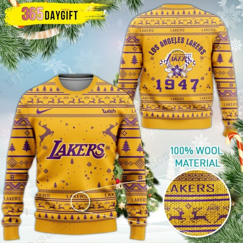 Since 1947 Lakers Christmas Ugly Sweater - Narides