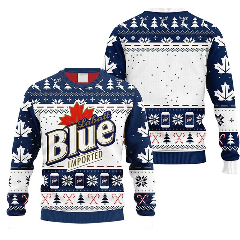 Snowflakes Labatt Blue Christmas Ugly Sweater