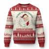 Be Nice To The Teacher Santa Is Watching Retro Groovy Christmas Ugly Christmas Sweater TS02