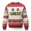 Christmas Couples Ugly Christmas Sweater Chestnuts Xmas Matching Family Funny Chest TS02