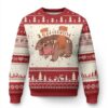 Baby Hippo Moo Deng Ugly Christmas Sweater Bouncy Pig in Thai Picture The Cute Pygmy Hippopotamus TS02