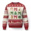 Christmas Tree Retro Coquette Bow Ugly Christmas Sweater Santa Claus Candy Festive Xmas Vibes TS02