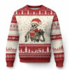 Skeleton Christmas Ugly Christmas Sweater Dead Inside But Caffeinated Coffee Addict Xmas Vibe TS02