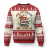 Reading Christmas Ugly Christmas Sweater All Booked For Xmas Books and Cocoa Lover TS02