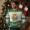 Retro Xmas Ugly Christmas Sweater Respect The Beard Cool Santa Vintage TS09