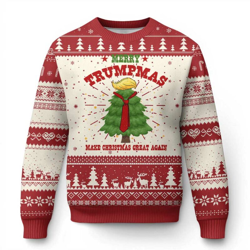 Xmas Trump Ugly Christmas Sweater Merry Trumpmas Make Christmas Great Again TS09