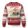 Funny Mexico Xmas Trump Ugly Christmas Sweater Arriba Abajo Al Centro Pa Dentro Trump Drinking Tequila TS09