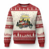 Funny Xmas Riding Ugly Christmas Sweater Santa Riding Motorcycle Biker TS09